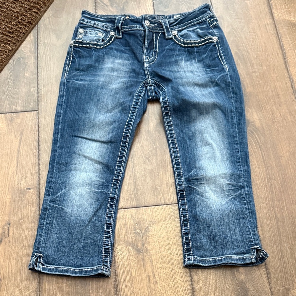 Miss Me Dark Blue Ankle Jeans
